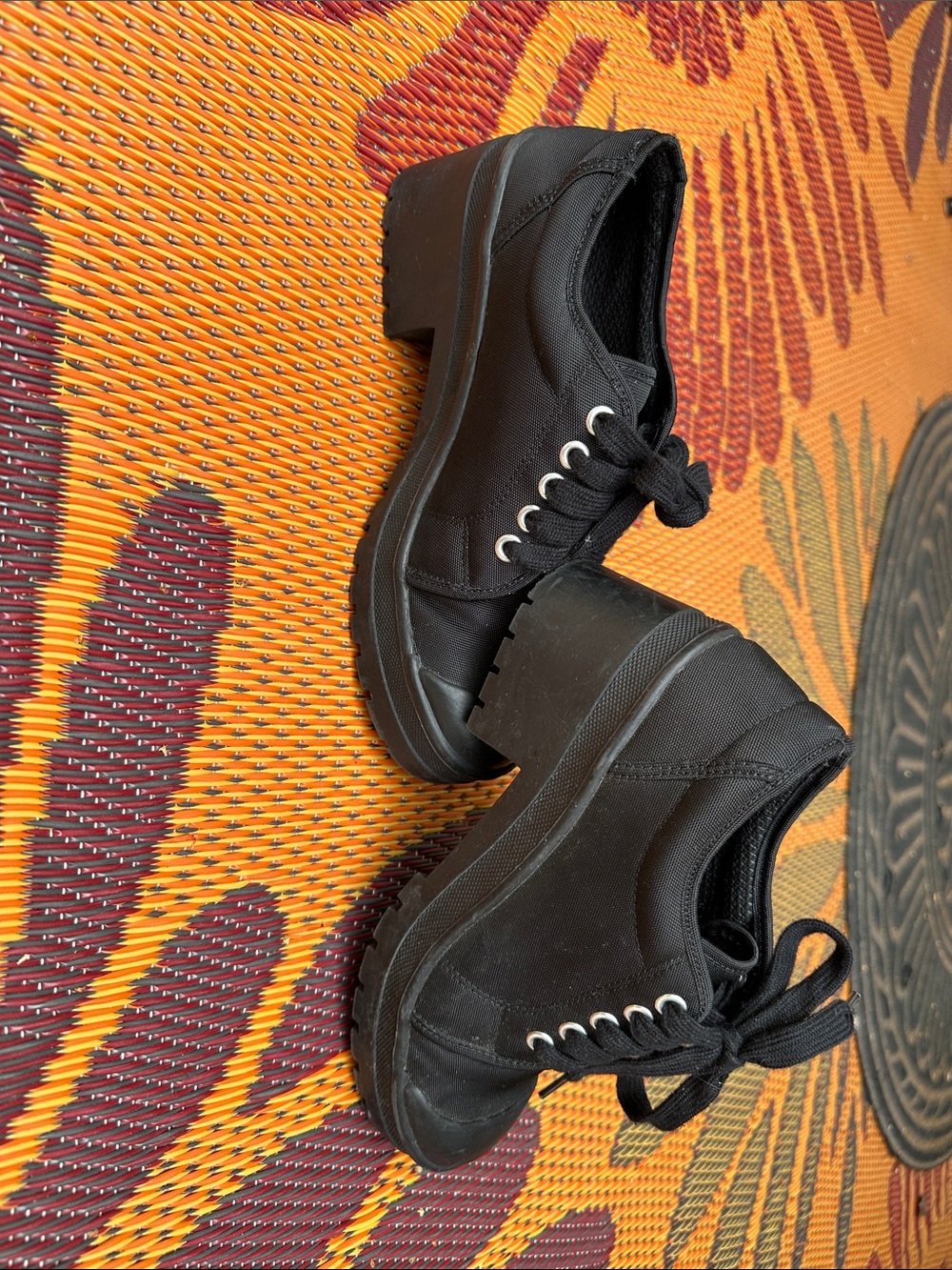 Jeffrey Campbell Black Low-Top Canvas Lace-Up Sneakers
